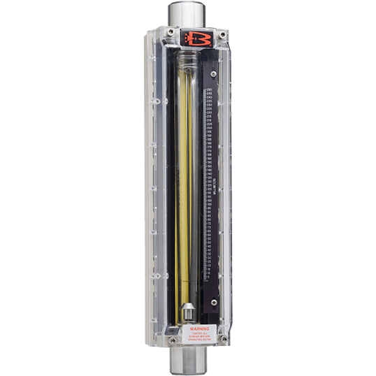 Brooks Instrument Glass Tube Flowmeter, Model GT1000